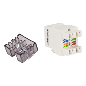 Модуль Keystone, RJ45, неэкранированный, кат.6A, без шторки, 180 градусов